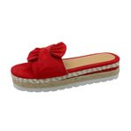 Gikleihwy Slip-On Rojo Papyon Açık Parmak Kadın Terlik