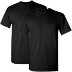 Gildan Stil G5000 Siyah Ağır Pamuklu 2'li Paket Erkek T-shirt