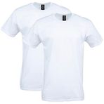 Gildan Stil G64000 Beyaz Yumuşak Stil Pamuklu 2'li Paket Erkek T-shirt