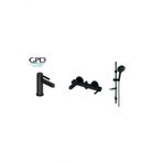 Gildo 3 Parca Siyah Armatur Musluk Batarya Banyo Seti Mlb165-S Mbb165-S Dst57-S
