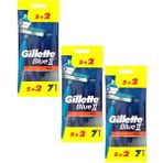 Gillette Blue 2 Plus Tıraş Bıçağı 5 + 2'li Poşet 3 Paket