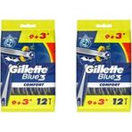 Gillette Blue 3 Comfort 9+3 12'li 2 Paket Kullan At Tıraş Bıçağı