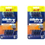 Gillette Blue 3 Tıraş Bıçağı 6 + 2 Li Blister Comfort - 2 adet