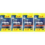 Gillette Blue2 Plus Kullan At Tıraş Bıçağı 14'lü x 4 Paket Ergonomik Tasarımlı Hassas Kullanım İçin