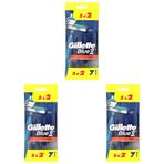 Gillette Blue2 Plus Kullan At Tıraş Bıçağı 7 Adet 3lü paket
