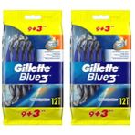 Gillette Blue3 12 Adet x 2 Kullan At Tıraş Bıçağı