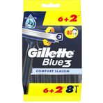 Gillette Blue3 Comfort Slalom 5 Adet 6+2'li Kullan At Tıraş Bıçağı