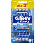 Gillette Blue3 Cool 6 Adet 6+2'li Kullan At Tıraş Bıçağı