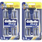 Gillette Blue3 Hybrid Tıraş Makinesi + Yedek Tıraş Bıçağı 9'lu x 2 Adet