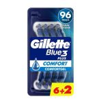 Gillette Blue3 Plus Comfort Kullan At Tıraş Bıçağı 6+2 Adet 2 Adet
