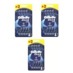 Gillette Blue3 Plus Tıraş Bıçağı 6+2 Li 3 Adet