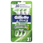 Gillette Blue3 Sensitive Kullan At Tıraş Bıçağı 3'lü 1 Paket