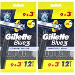 Gillette Blue3 Slalom Kullan At Tıraş Bıçağı 12'li 2li paket