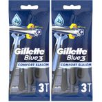 Gillette Blue3 Slalom Kullan At Tıraş Bıçağı 3'lü 2li paket