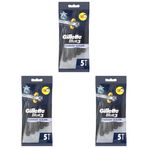 Gillette Blue3 Slalom Kullan At Tıraş Bıçağı 5'li 3lü paket