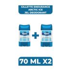 Gillette Endurance Arctic Ice Jel Deodorant Stick, 70 ml x2