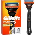 Gillette Fusion 5 Power erkek ıslak tıraş makinesi, tıraş makinesi + 1 tıraş bıçağı, 5 kat bıçaklı, erkekler için hediye