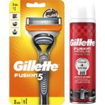 Gillette Fusion 5 Tıraş Makinesi + 2 Yedek Tıraş Bıçağı +Gillette Fusion Proglide Tıraş Köpüğü 250ML