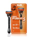 Gillette Fusion manuel tıraş bıçağı, erkekler için, mükemmel tıraş ve mükemmel sakal şekli için şekillendirici arka bıçaklı