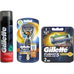 Gillette Fusion Proglide Power 1 Up + Yedek Başlık 2'li + Tıraş Jeli 200 ML