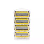 Gillette Fusion Proshield Tıraş Makinesi İçin Uyumlu 5 Katmanlar Bıçaklı Manuel Tıraş Makinesi Tıraş Makinesi Sakal Tıraş Bıçağı (4 Adet)