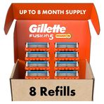 Gillette Fusion5 Power Erkek Tıraş Bıçağı Yedekleri, 8 Sayı, Daha Rahat Bir Tıraş için Lubrastrip, Gillette Fusion 5 Bıçak Yedekleri, Gillette Erkek Tıraşları, Gillette Fusion 5, Erkekler için Tıraş