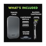 Gillette Labs Peeling Çubuklu Tıraş Seti - Seyahat Çantalı, 3 Yedek Bıçak ve Manyetik Stand - standart