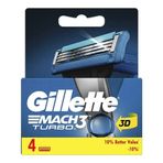 Gillette Mach-3 4'lü 3D Turbo Yedek