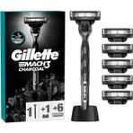 Gillette Mach 3 Charcoal Tıraş Makinesi + 6 Up Yedek Tıraş Bıçağı