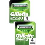 Gillette Mach 3 Sensitive 2x4 Adet Yedek Tıraş Bıçağı
