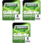 Gillette Mach 3 Sensitive 3x4 Adet Yedek Tıraş Bıçağı