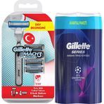 Gillette Mach 3 Turbo 1 Tıraş Makinesi + 4 Yedek Bıçak + 2'li Tıraş Köpüğü