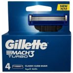 Gillette Mach 3 Turbo 3D 4's - 2 Paket