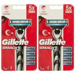 Gillette Mach 3 Türkiye Serisi (5 Yedek Başlık + 1 Makine) x 2 Adet