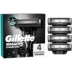Gillette Mach3 Charcoal (Kömür) Yedek Tıraş Bıçağı 4'Lü