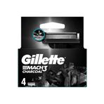 Gillette Mach3 Charcoal Yedek Tıraş Bıçağı 4'Lü - Diş Beyazlatıcı Köpük Hediye
