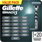 Gillette Mach3 Makine + Gillette Mach3 20 Adet Tıraş Bıçağı