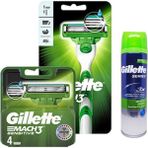 Gillette Mach3 Sensitive Tıraş Seti Makine + 5'Li Yedek Başlık 200 Ml Jel - 1
