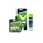 Gillette Mach3 Sensitive Tıraş Seti Makine + 5'li Yedek Başlık 200 ml Jel