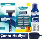 Gillette Mach3 Sport Tıraş Makinesi + 18 Adet Tıraş Bıçağı + 200 ml Tıraş Köpüğü + Çanta
