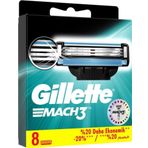 Gillette Mach3 Tıraş Bıçağı Yedek Başlığı 8 Adet Başlık