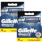 Gillette Mach3 Turbo 2x4 Adet Yedek Tıraş Bıçağı