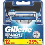 Gillette Mach3 Turbo Yedek 12'li Tıraş Bıçağı