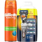 Gillette Proglide Fusion Makine + 4 Bıçak + Gillette Fusion Tıraş Jeli 200 ML