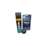 Gillette Şampiyonlar Ligi Özel 8'li Blue 3 Tıraş Bıçağı + Tıraş Köpüğü + Nivea Men Krem 30 ml