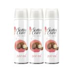 Gillette Satin Care Tıraş Jeli Kuru Ciltler 200ml X3 Adet