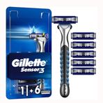 Gillette Sensor 3 Tıraş Makinesi+6'lı Yedek Tıraş Bıçağı