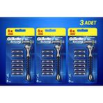 Gillette Sensor 3 Uzun Ömürlü Konforlu Tıraş Bıçağı 3x6’lı Tüm Ciltler İçin Hassas Kullanım