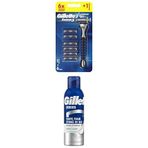 Gillette Sensor Makinesi + 6 Yedek Tıraş Bıçağı + Gilette 300 Ml Tıraş Köpük