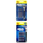 Gillette-Sensor3 Tıraş Makinesi + Yedek Tıraş Bıçağı 6'lı X 4 Adet